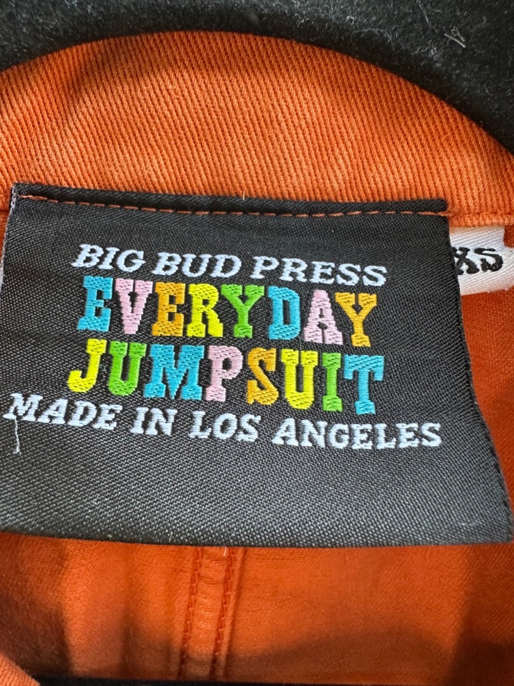 Big Bud Press Long Sleeved Orange Jumpsuit in XS - Picture 3 of 10